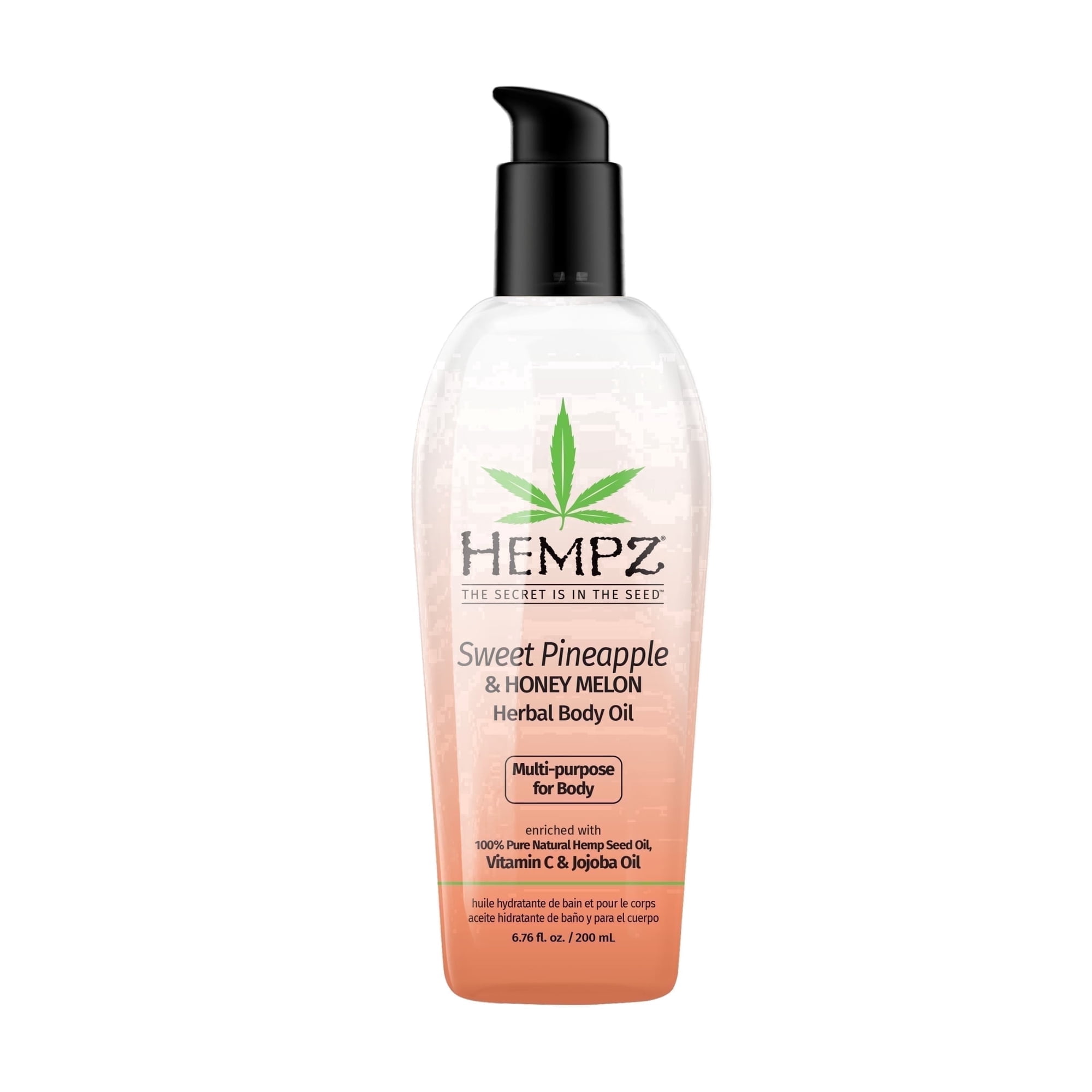Hempz Sweet Pineapple & Honey Melon Multi-Purpose Shaving Body Oil, 6.76 fl oz