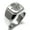 Silver, variant on Stainless Steel Filigree Hamsa Hand of Fatima Engraved Square Flat Top Biker Style Polished Signet Ring