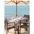 thumbnail image 3 of Outdoor Tablecloth with Umbrella Hole for Patio/Picnic/Party/Camping, Purple Flowers Waterproof Table Cloth Square Cover Washable, Weeping Spring Floral Rustic Pastoral (60"x 60"), 3 of 8