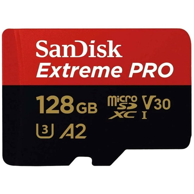Memoria Micro SD SanDisk 128GB SANIDISK Extreme PRO Camara Accion A2 V30 U3 SDSQXCY-128G-GN6MA