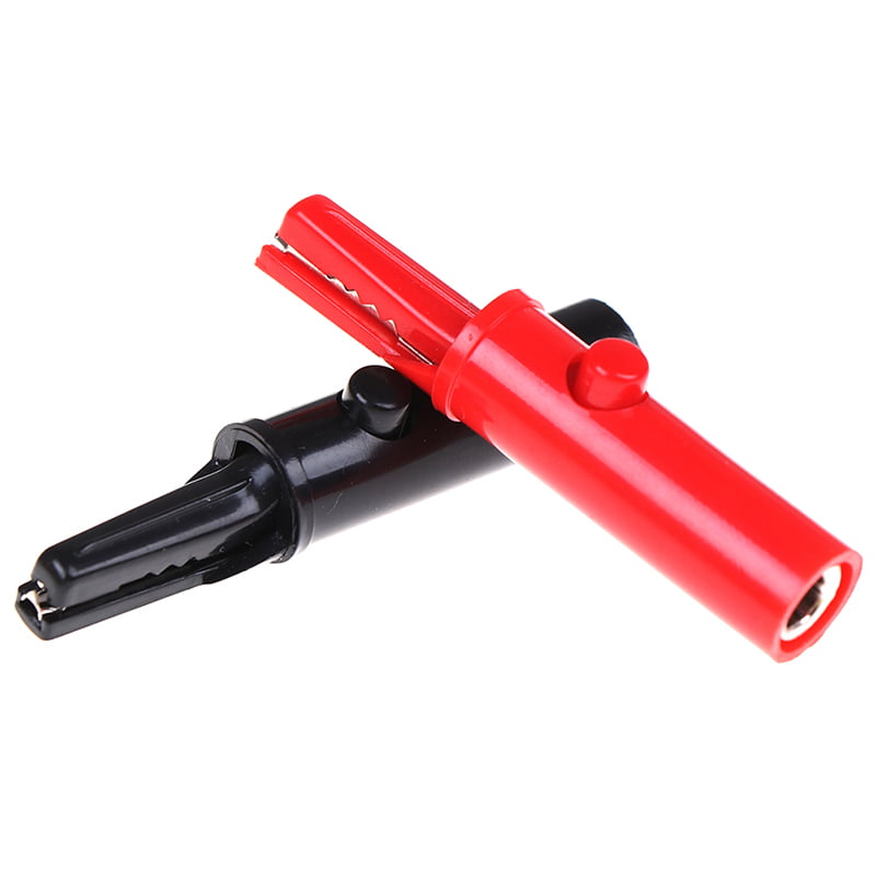 Details about   2Pcs Red Black Push Button Type Full Protective Alligator Clip For Multimeter 