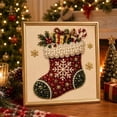 thumbnail image 6 of DIY Christmas Pearl Diamond Painting Art Kit with Frame, Christmas Pearl Beads Art Craft for Adults Beginner, Gemstone Diamond Dots Beads for Home Wall Decor, 6 of 6