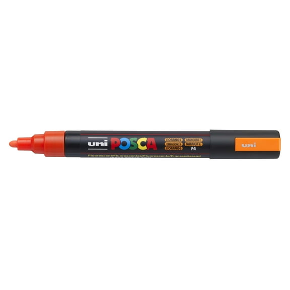 POSCA Paint Marker, PC-5M Medium Bullet, Fluorescent Orange