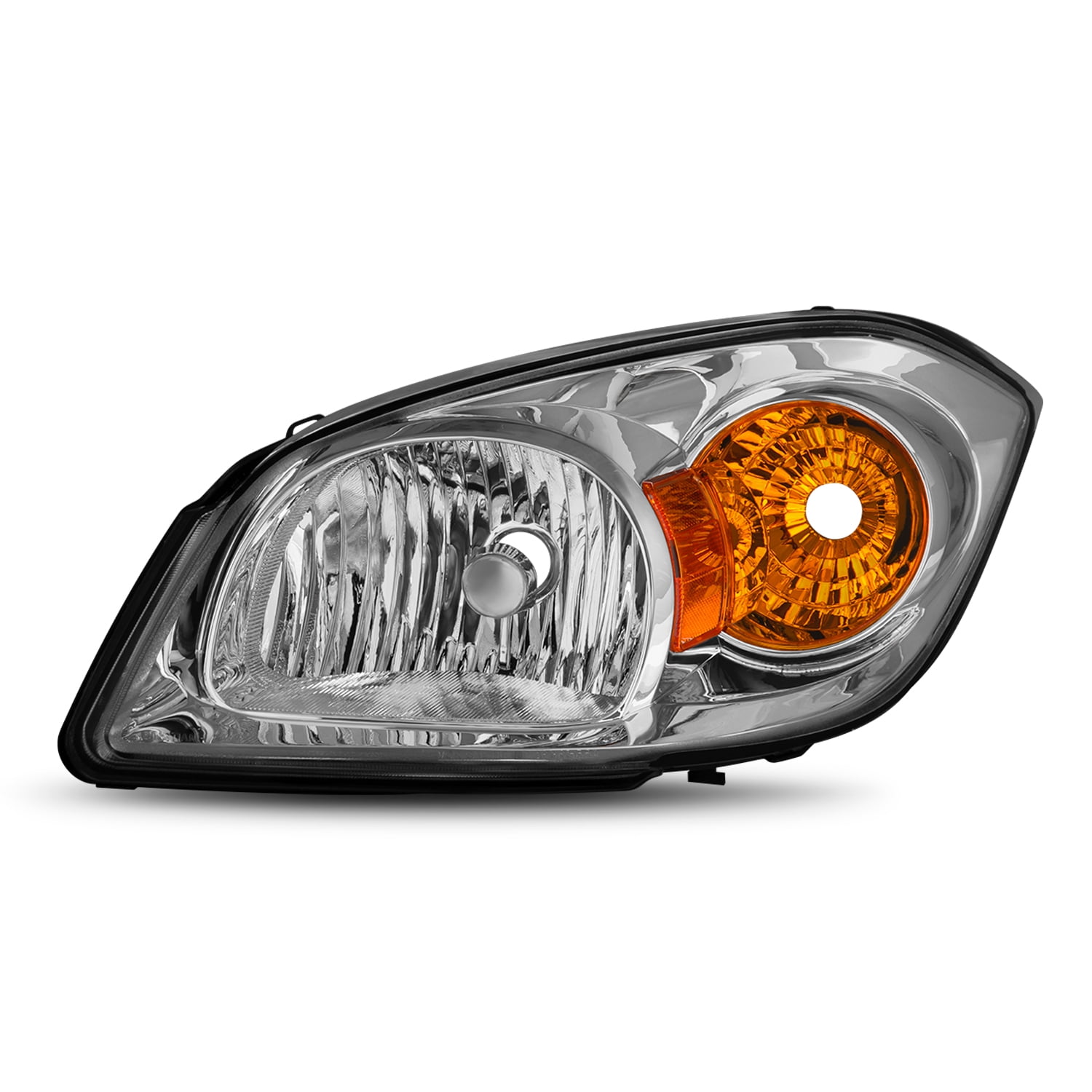 AKKON - Fits 05-10 Chevy Cobalt | Pontiac 05-06 Pursuit | 07-10 G5 Sedan Coupe Chrome Headlights Pair Left+Right [OE Style]