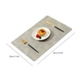thumbnail image 4 of Cloth Placemat Faux Leather Table 5 2 Mat Protector Waterproof Oil-proof Non-slip Dinning Pad for Home Hotel, Gray, 4 of 9