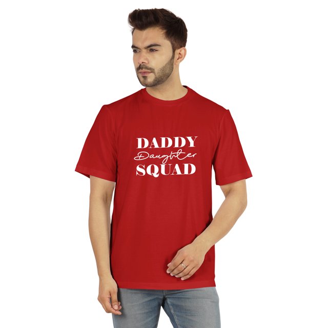 Inkmeso T-shirt Graphique Imprimé pour Hommes Daddy Daughter Squad€ T-shirt Col Rond Tee pour Pères / Papa