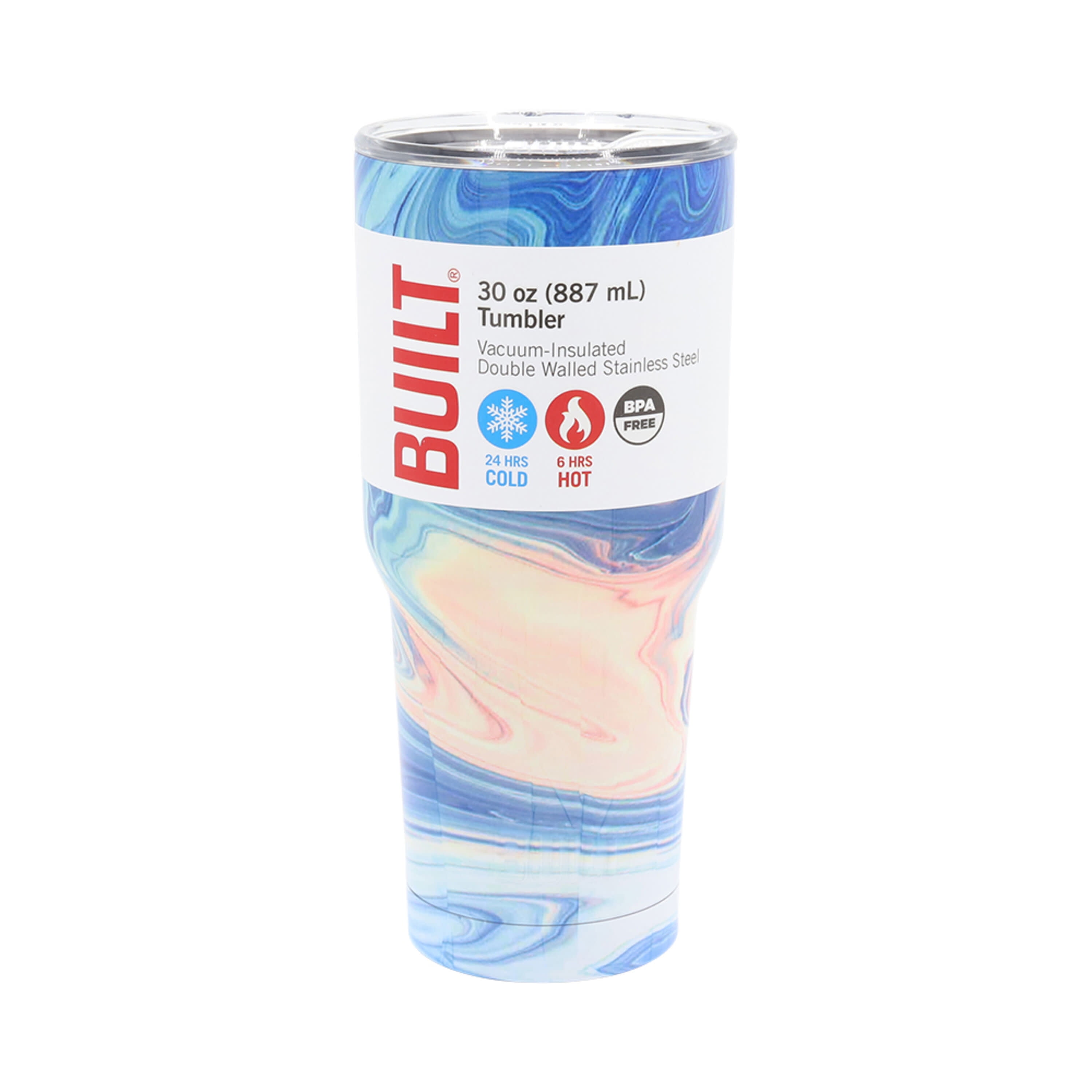 Built 30-Ounce Double-Walled Stainless Steel Tumbler in Cosmic Wave