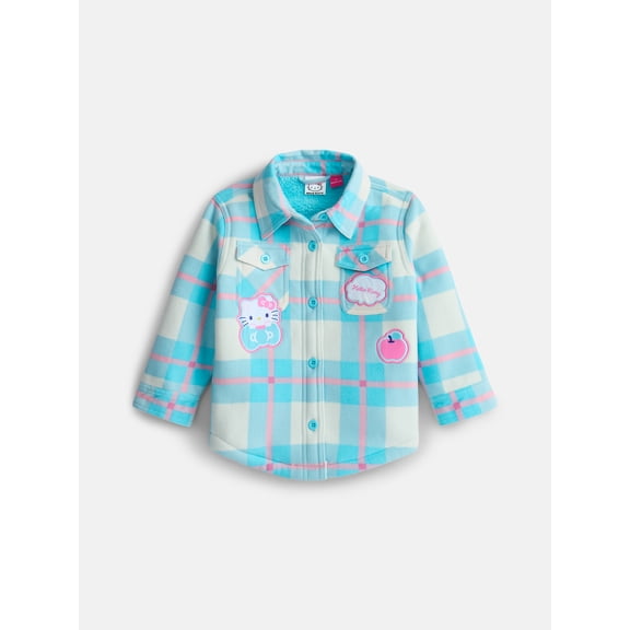 Hello Kitty Toddler Girls Shacket with Long Sleeves, Sizes 2T-5T