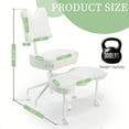 thumbnail image 6 of Cross Legged Officce Chair with Wheels, ADHD Meditation Chair, Extra Wide Seat Adjustable Height Backrest & Footstool, with Lumbar Support fot Home Worker Yoga Kneeling, White, 6 of 8