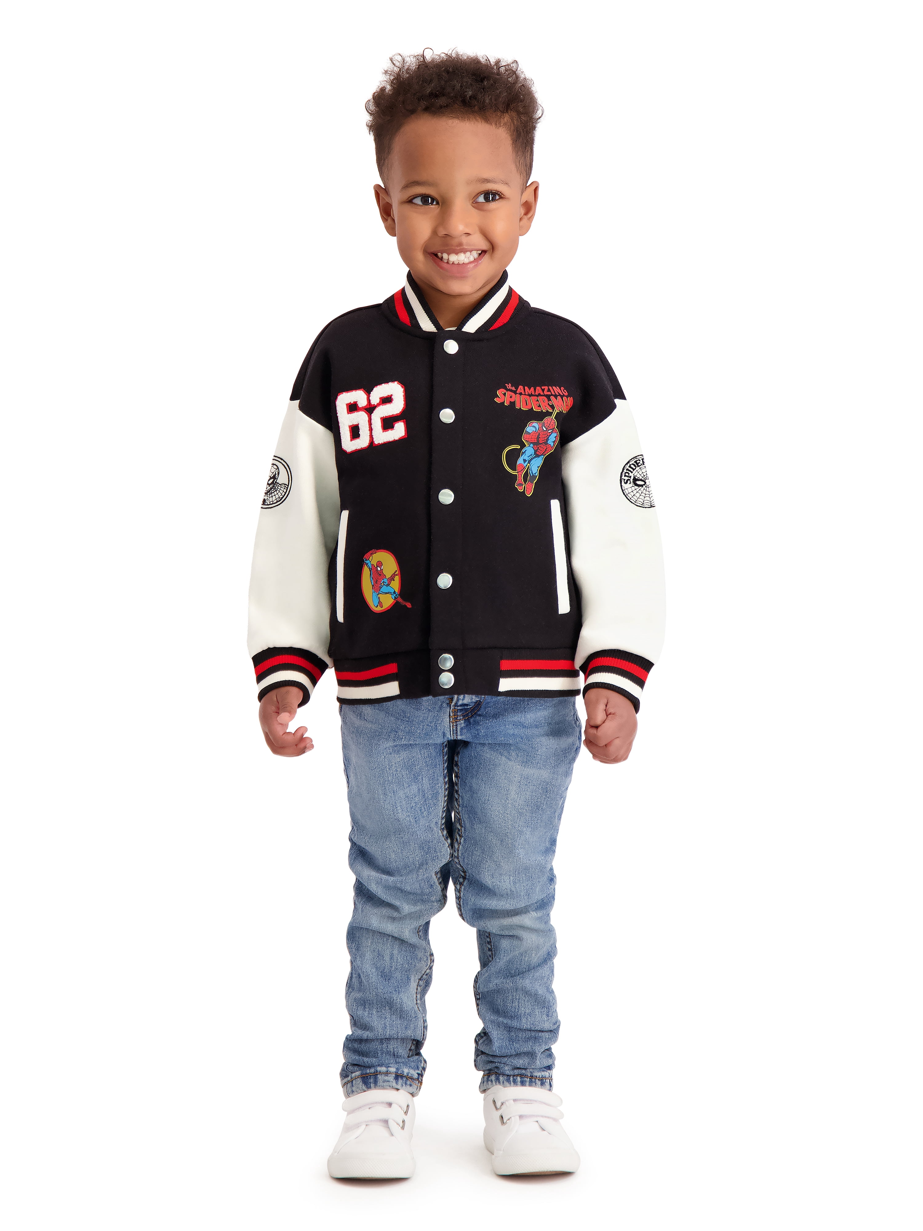 Spiderman Toddler Boy Bomber Jacket, Sizes 12M-5T