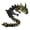 Fluorescent Green, variant on Christmas 3D Printed Articulated Dinosaur Figurine with Movable Joints Realistic Mythical Beast Model for Stress Relief and Desk Decor Accessory, Black