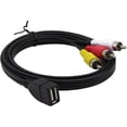 thumbnail image 1 of Usb To 3rca Cable,2.0 Female Type A To 3 Rca Male Plug, 1.5m, 1 of 5