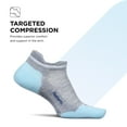 thumbnail image 4 of Feetures Elite Max Cushion No Show Tab Ankle Socks - Sport Sock with Targeted Compression - Gray Sky, L (1 Pair), 4 of 7