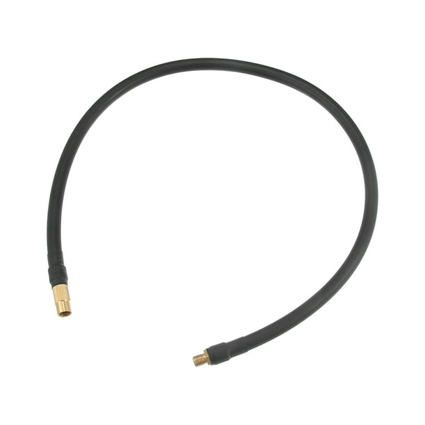 Adaptador de mandril de manguera de extensión de inflador de neumáticos roscado de 60 cm, tubo de bomba de aire, tubo de válvula de neumático para coche, camión, bicicleta, MTB, caucho de cobre, tono cobre negro Unique Bargains mandriles de llantas
