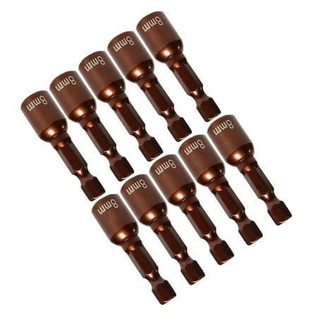 10Pcs Magnetic 8Mm Socket Adapter Set Socket Wrench Set Nut Driver Hex Adapter