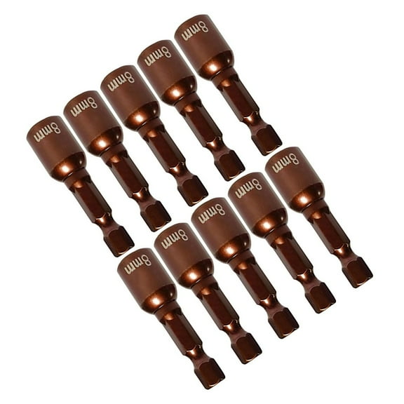 10Pcs Magnetic 8Mm Socket Adapter Set Socket Wrench Set Nut Driver Hex Adapter