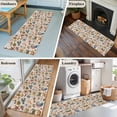 thumbnail image 5 of 2'x6' Rug Runners for Hallways Kitchen, Nautical Coastal Non Slip Entryway Beside Floor Carpet Runner, Retro Ocean Starfish Shells Animals Brown Laundry Room Bedroom Throw Rugs Mat for Family Pet, 5 of 8