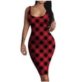 thumbnail image 2 of ZHOGXU Women's Dress Sleeveless Polka Dot Print Fashion Comfortable Slim Fit Mini Dresses For Casual Daily Wear,Red,L, 2 of 3