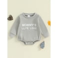 thumbnail image 3 of Caoirhny Baby Boy Autumn Casual Romper Long Sleeve O Neck Letter Print Sweatshirt Romper, 3 of 7