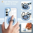 thumbnail image 6 of Clear Case for Samsung Galaxy S23 Plus, Magnetic [Compatible with Magsafe] with 360° Rotatable Ring Kickstand Slim Transparent Men Women Shockproof Protective Phone Cover for Galaxy S23 Plus, Blue, 6 of 7