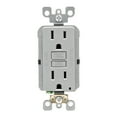 thumbnail image 2 of 15 Amp Self-Test SmartlockPro Slim Duplex GFCI Outlet, Gray, 2 of 2