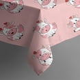 thumbnail image 2 of Pink Cow Heart Pattern Rectangle Tablecloth 60"x102",Waterproof Polyester Rectangle Table Cloth, Wipeable Spillproof Polyester Tablecloth for Dining, Camping, Indoor and Outdoor, 2 of 6