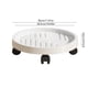 thumbnail image 3 of Bandeja móvil para macetas con ruedas | Base de plástico grueso | Platillo impermeable para uso en interiores y exteriores | Beige, blanco y gris, 3 of 6
