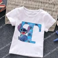 thumbnail image 3 of Camiseta de algodón con letras ABCD de Stitch para niños, camisetas combinadas, camisetas de dibujos animados Kawaii, ropa informal para niños y niñas, camisetas Harajuku para niños y niñas, 3 of 5