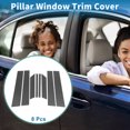 thumbnail image 2 of Pegatina anti rasguños de moldura de ventana del pilar de la puerta Unique Bargains, cubierta exterior para Ford Territory 2019-2021, patrón de fibra de carbono negro, 2 of 7