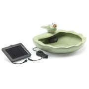 Smart Solar Black Clay Ceramic Bird Solar Fountain