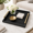 Black-20" x 20" x 3", variant on Blue 20" x 20" x 3" Decorative Serving Tray For Ottoman and Coffee Tables