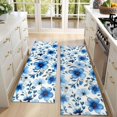 thumbnail image 4 of Kitchen Rugs Sets Of 2,Pioneer Flower Floral Print Pattern Anti Fatigue Kitchen Mat Rugs Non Slip Washable,Decorative Kitchen Floor Mats for Kitchen,Sink,Laundry,17"X47", 4 of 5
