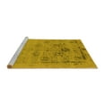 thumbnail image 2 of Ahgly Company Machine Washable Indoor Rectangle Oriental Yellow Industrial Area Rugs, 5' x 7', 2 of 4