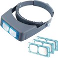 thumbnail image 1 of Double Lens Head-mounted Magnifier for Reading and Jewelry, 1.5x 2x 2.5x Magnification, 1 of 5