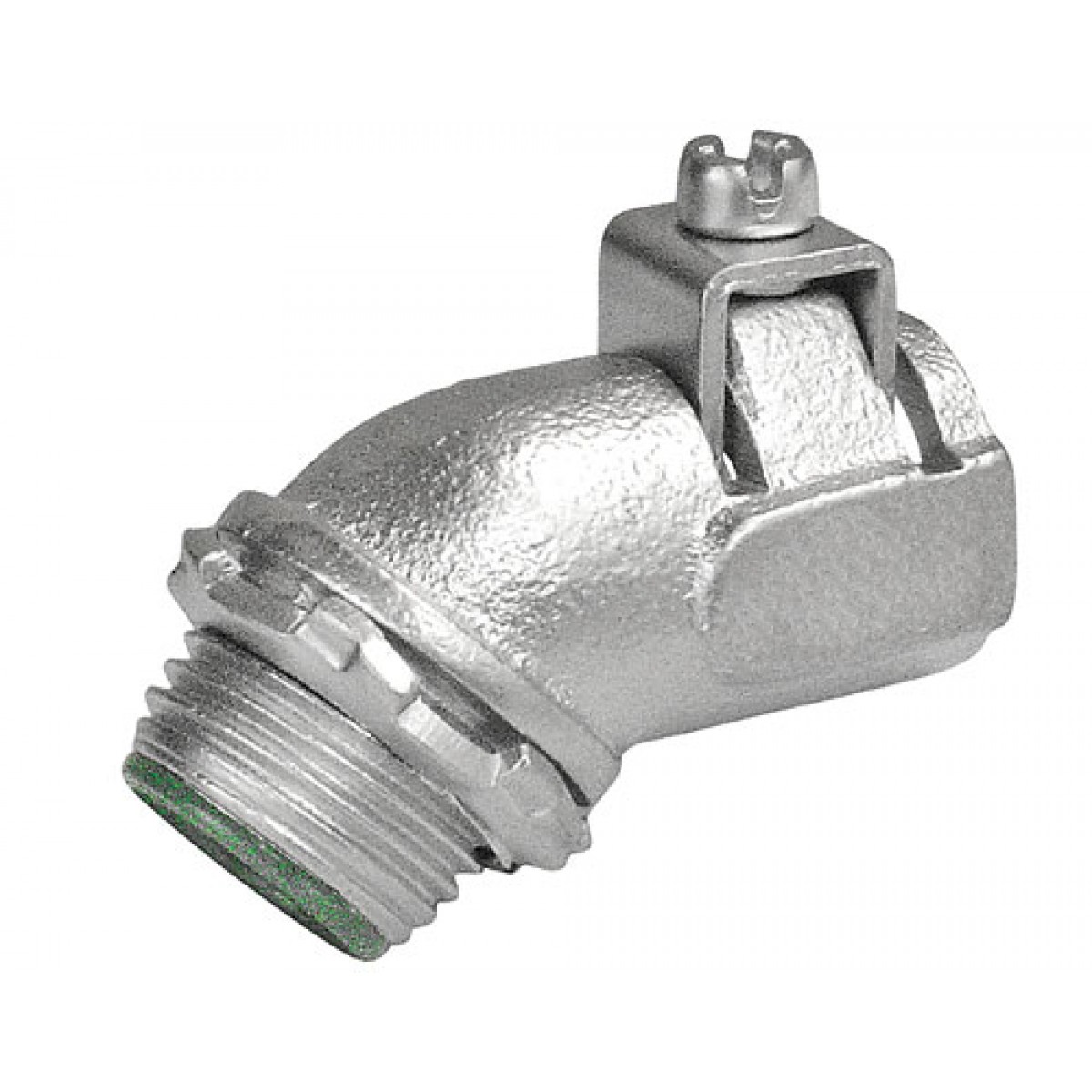 5 Pcs, 3/8 In. Zinc Plated Malleable Iron 45 Degree Saddle Connector w