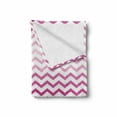 thumbnail image 2 of Pale Pink Soft Flannel Fleece Throw Blanket, Chevron Zigzag Pattern Twisted Parallel Lines in Vibrant Tones Graphic, Cozy Plush for Indoor and Outdoor Use, 50" x 60", Magenta White, by Ambesonne, 2 of 6