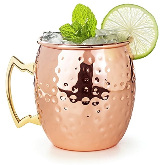 Copper Cups,Mule Cups,Moscow Mule Cup Stainless Steel Copper-plated Point Cup Beer Cup European And Bar Cocktail Cup Drum Cup,Moscow Mule Mug,Handcrafted Cups for Cocktail(17oz)