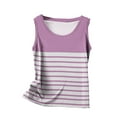 thumbnail image 3 of fatyb Women's Striped Casual Tank Tops Plus Size Crewneck Sleeveless Blouses Loose Summer Tee Shirts, 3 of 4