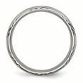thumbnail image 3 of Titanium Criss-cross Design 6mm Brushed and Polished Band, 3 of 11