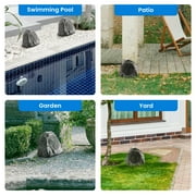 Theater Solutions 2R8G Outdoor Granite 8 Rock 2 Speaker Set for Deck Pool Spa Yard Garden