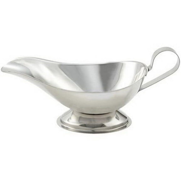 Winco Stainless Steel Gravy Boat with Handle, 3 oz. | 1 Each