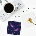 thumbnail image 5 of Bingfone Vintage Eggplant Leather Drinks Coasters With Set Of 6,Suitable For Home Kitchen,Coffee Cup Coasters Home Gift, 5 of 9