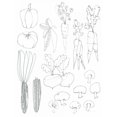 thumbnail image 4 of Avery Tillmon 12x14 Black Modern Wood Framed Wall Art Titled - Line Art Veggies Crop, 4 of 6