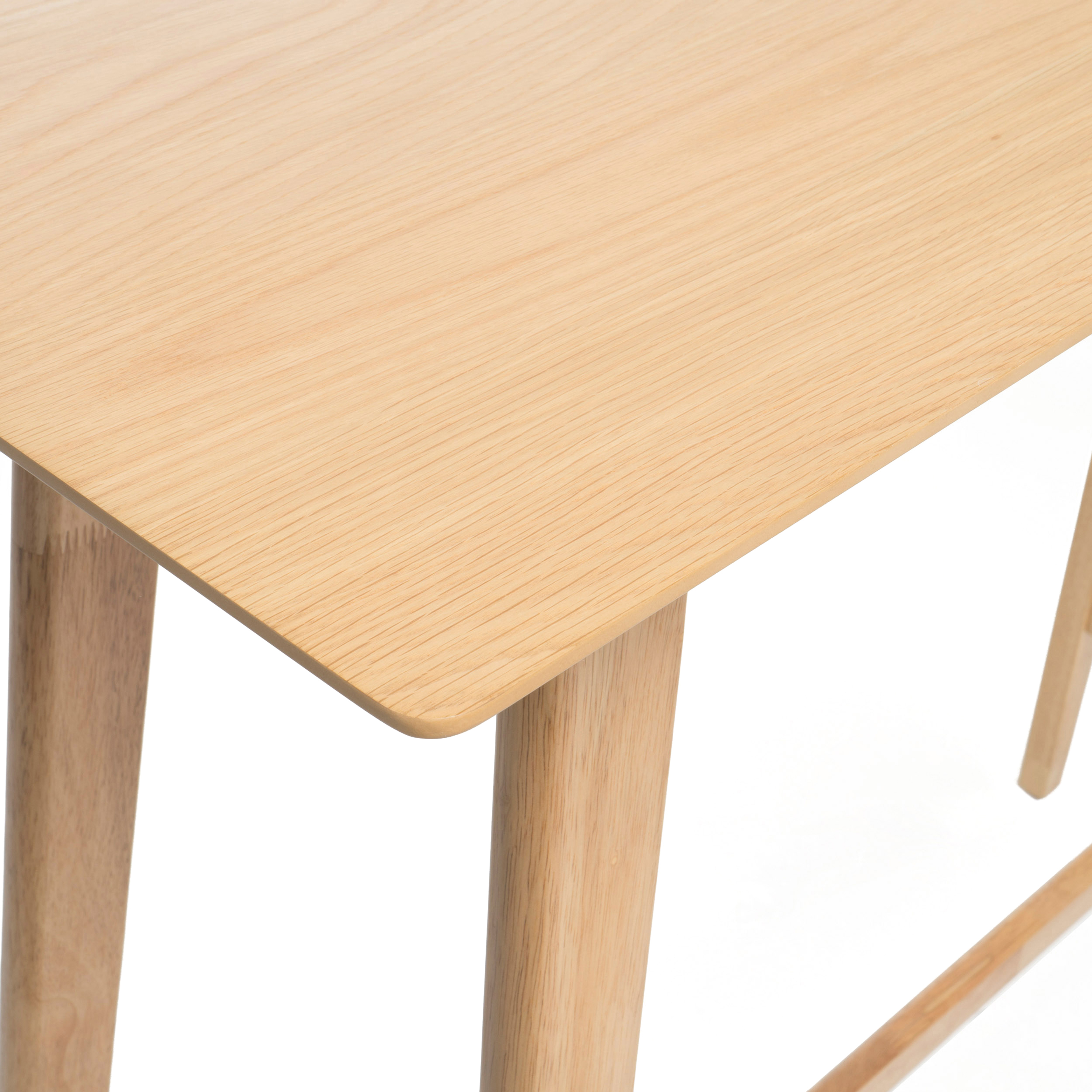 Wood Bar Table 47.24 x 17.72 x 42.01 Inch, Natural Oak Finish Counter Height Dining Table for Kitchen Bar
