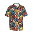thumbnail image 2 of Uemuo American Football Printed Regular Fit Short Sleeve Casual Hawaiian Shirt for Men,Aloha shirt,Tropical shirt,Floral print shirt,Vacation Beach shirt-X-Large, 2 of 9