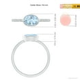 thumbnail image 5 of ANGARA Natural Bezel-Set Oval Aquamarine and Diamond Ring in 14K White Gold for Women (Size-7x5mm) | March Birthstone, Birthday, Anniversary, Jewelry Gift for Women | Natural Aquamarine Ring, 5 of 9