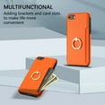 thumbnail image 2 of Allytech iPhone 7/8 Wallet Case, iPhone SE 2020/2022 Case with Ring Holder, PU Leather Kickstand Shockproof Anti-Scratch Cash Pocket Wallet Case Cover for Apple iPhone 7/8 SE 3rn 2nd Gen - Orange, 2 of 8