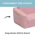 thumbnail image 6 of Delta Children Cozee Flip-Out Sherpa 2-in-1 Convertible Chair to Lounger for Kids, Pink, 6 of 15