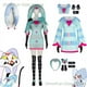 thumbnail image 4 of Disfraz de cosplay de Fizzarolli, sombrero Helluva, jefe, traje de payaso elegante para Halloween, traje de fiesta de Carnaval con cola Fezz, conjunto completo, traje unisex XS-3XL, 4 of 5