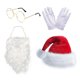 thumbnail image 3 of Juego gorro, anteojos y barba Papá Noel navideño para accesorios fotográficos navideños para juegos rol Halloween,, 3 of 4